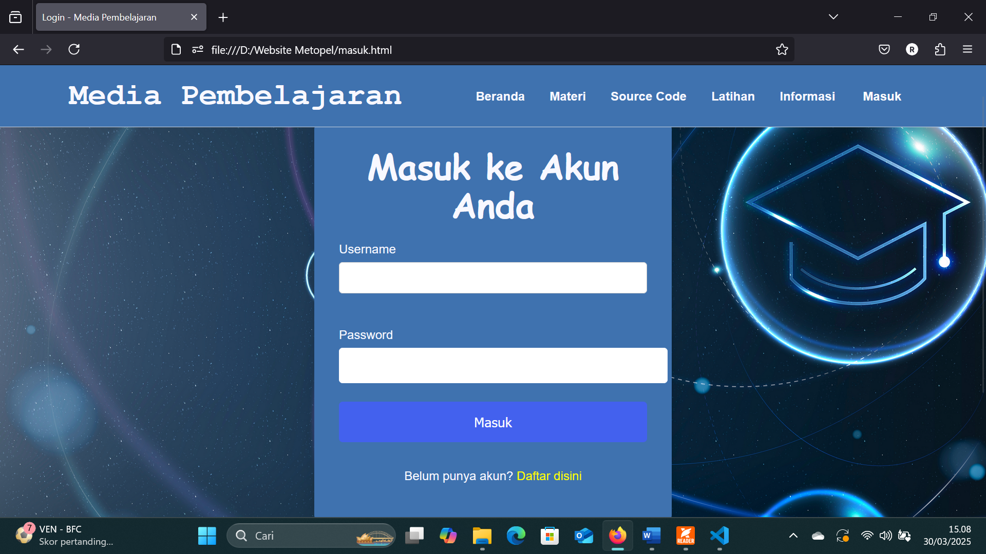 Gambar Proyek Pengembangan Media Pembelajaran Berbasis Website Untuk Meningkatkan Kemampuan Logika Siswa Dalam Pemrograman Dasar